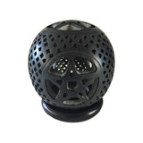 4" Black Soapstone Pentacle Candle / Cone Burner - Magick Magick.com