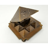 4" Brass Egyptian Pyramid Cone Burner with Eye of Horus - Magick Magick.com