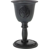 4" Cast Iron Chalice Mini Candle Holder - Tree of Life - Magick Magick.com