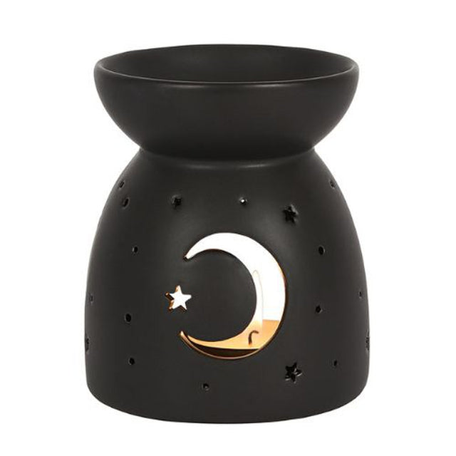 4" Ceramic Oil Burner - Mystical Moon - Magick Magick.com