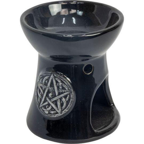 4" Ceramic Oil Burner - Pentacle - Magick Magick.com