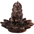 4" Clay Incense Holder - Ganesh on Lotus - Magick Magick.com