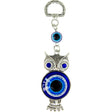 4" Evil Eye Talisman Key Ring - Glass Owl with Gems - Magick Magick.com