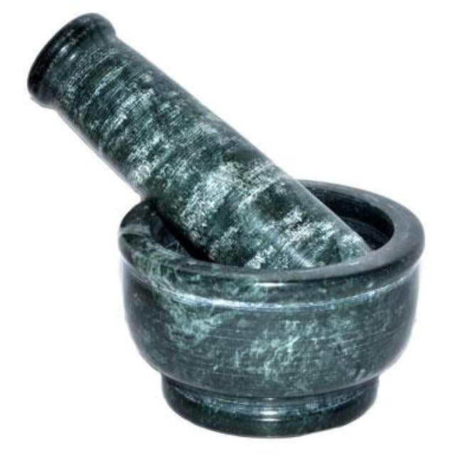 4" Green Marble Mortar and Pestle Set - Magick Magick.com