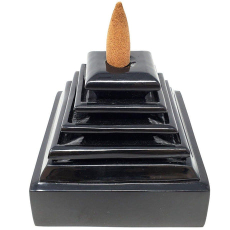 4" Metal Backflow Incense Burner - Pyramid - Magick Magick.com