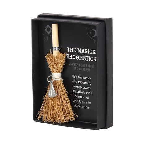 4" Mini Magick Broomstick - Witches Hat - Magick Magick.com