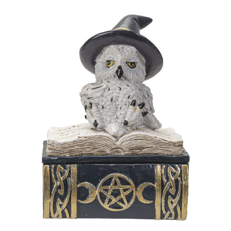 4" Owl on Spell Book Statue - Magick Magick.com