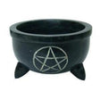 4" Pentacle Carved Charcoal Burner / Smudge Pot - Magick Magick.com