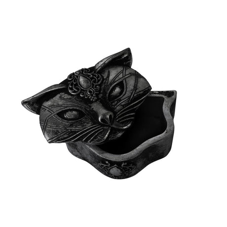 4" Sacred Cat Trinket Box (Black) - Magick Magick.com