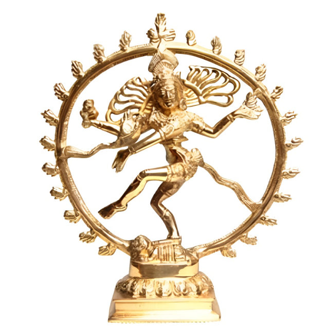 4" Solid Brass Shiva Nataraja Statue - Magick Magick.com
