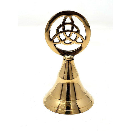 4" Triquetra Brass Bell - Magick Magick.com