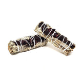 4" White Sage & Hibiscus Flower Smudge Stick - Magick Magick.com