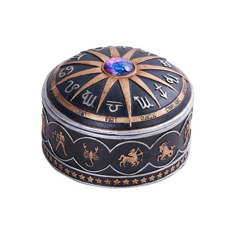 4" Zodiac Horoscope Trinket Jewelry Resin Box - Magick Magick.com