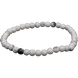 4 mm Elastic Bracelet Round Beads - Howlite - Magick Magick.com