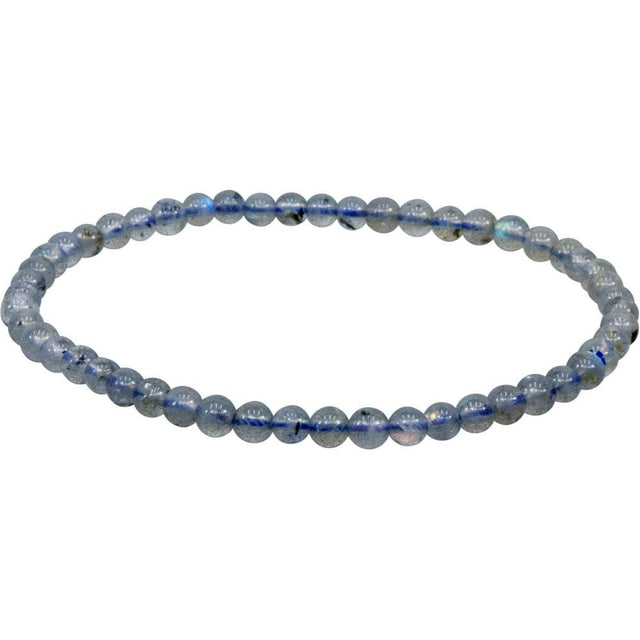 4 mm Elastic Bracelet Round Beads - Labradorite - Magick Magick.com