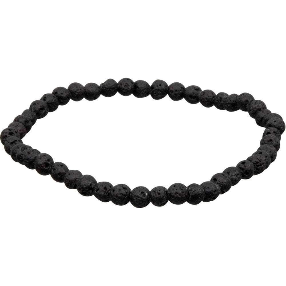 4 mm Elastic Bracelet Round Beads - Lava - Magick Magick.com