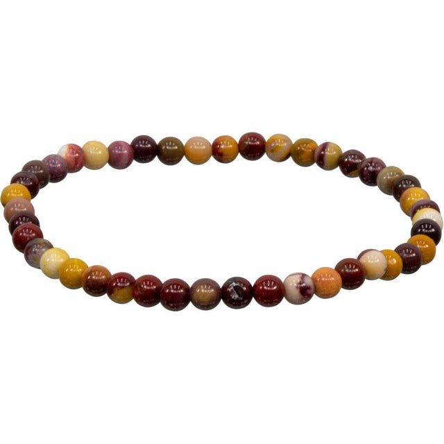 4 mm Elastic Bracelet Round Beads - Mookaite - Magick Magick.com