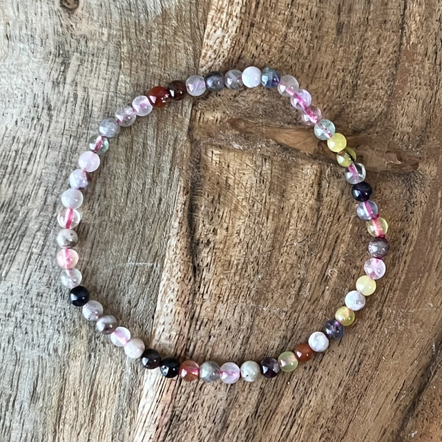 4 mm Elastic Bracelet Round Beads - Multi Stones - Magick Magick.com