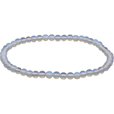 4 mm Elastic Bracelet Round Beads - Opalite - Magick Magick.com