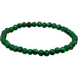 4 mm Elastic Bracelet Round Beads - Reconstituted Malachite - Magick Magick.com