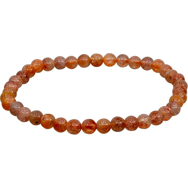 4 mm Elastic Bracelet Round Beads - Sunstone - Magick Magick.com