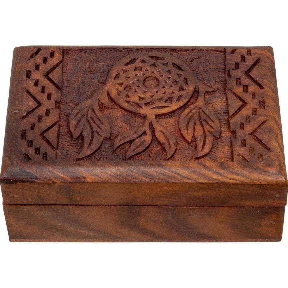 4" x 6" Wood Box Velvet Lined - Dreamcatcher - Magick Magick.com