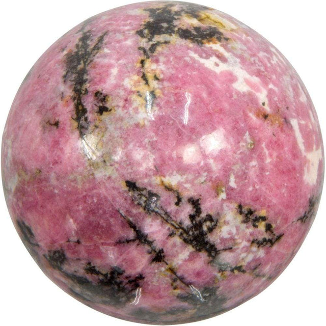 40 mm Gemstone Sphere - Rhodonite - Magick Magick.com