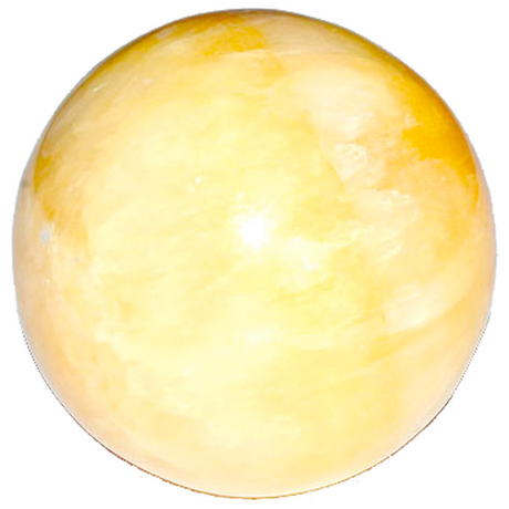 40 mm Gemstone Sphere - Yellow Calcite - Magick Magick.com