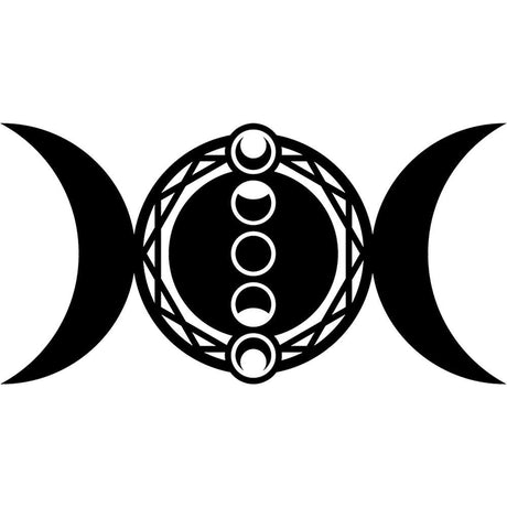 44" Wall Decal - Triple Moon with Moon Phases - Magick Magick.com