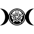 44" Wall Decal - Triple Moon with Pentacle - Magick Magick.com