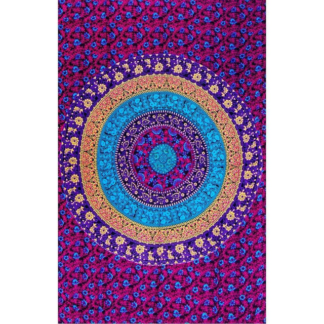 45" x 62" Rayon Sarong - Flower Mandala - Purple - Magick Magick.com