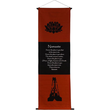 48" Cotton Inspirational Banner - Namaste - Magick Magick.com