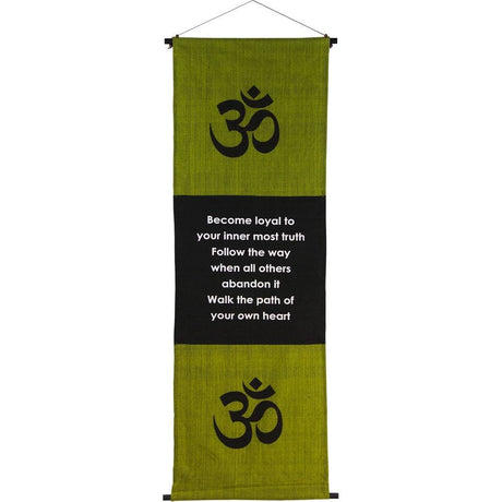 48" Cotton Inspirational Banner - Path of your Heart - Magick Magick.com