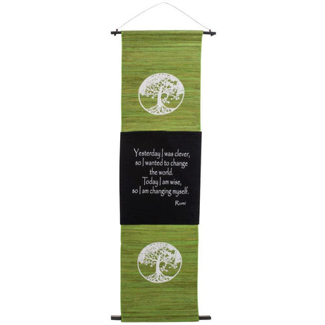 48" Seagrass Inspirational Banner - Tree of Life - Magick Magick.com