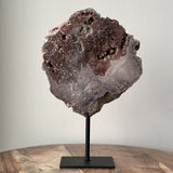 4.16 lb Pink Amethyst Polished Geode on Metal Stand - Magick Magick.com