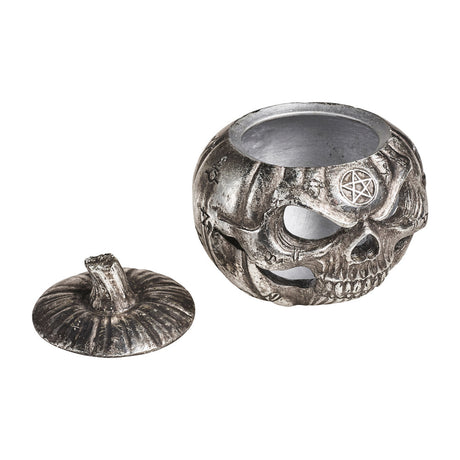 4.2" Pumpkin Skull Pot - Magick Magick.com