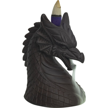 4.25" Ceramic Backflow Incense Burner - Smoke Breathing Dragon Head - Magick Magick.com