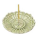 4.25" Ceramic Stick Incense Holder - Lotus - Magick Magick.com