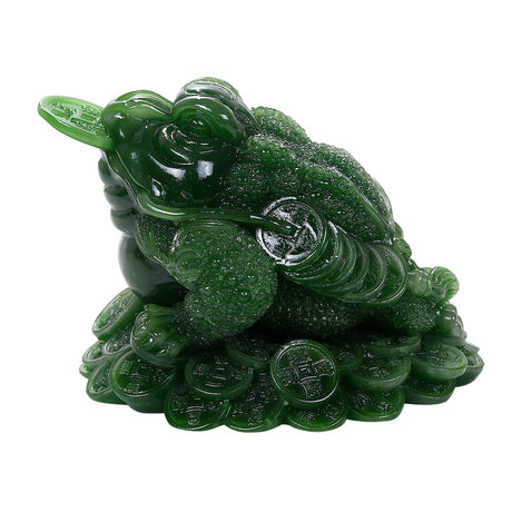 4.25 Feng Shui Statue - Jade Money Toad - Magick Magick.com