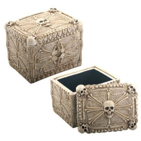 4.25" Ossuary Skull Trinket Display Box - Magick Magick.com