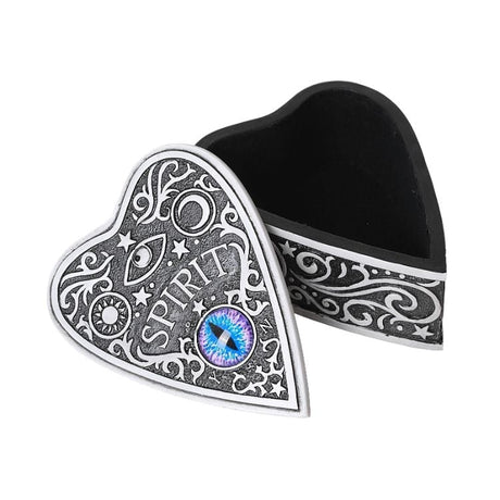 4.25" Ouija Eye Planchette Heart Shaped Trinket Box - Magick Magick.com