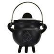 4.25" Triquetra Cast Iron Cauldron with Lid - Magick Magick.com