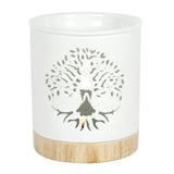 4.3" Ceramic Oil Burner - Tree of Life - Magick Magick.com