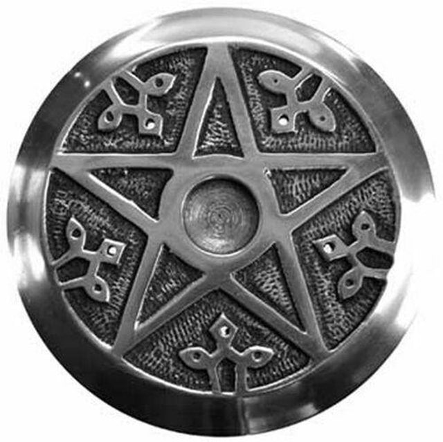 4.5" Aluminum Pentacle Burner / Altar Tile - Magick Magick.com