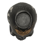 4.5" Black Skull with Butterfly Tealight Candle Holder - Magick Magick.com