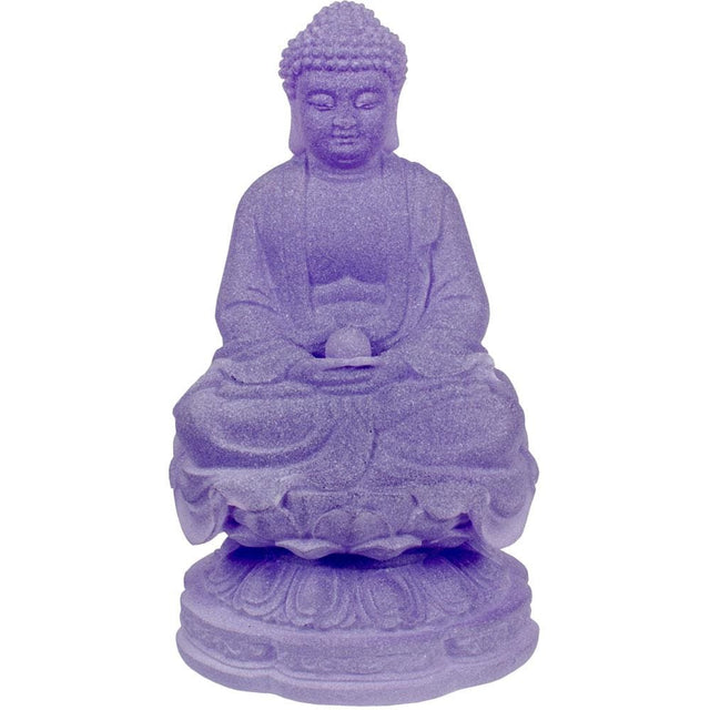 4.5" Frosted Acrylic Feng Shui Figurines - Meditating Buddha - Purple - Magick Magick.com