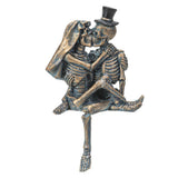 4.5" Skeleton Statue - Love Never Dies Kissing Sitter - Magick Magick.com