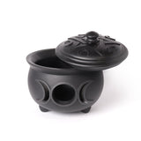 4.5" Triple Moon Cauldron Pot - Magick Magick.com