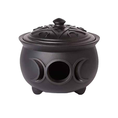 4.5" Triple Moon Cauldron Pot - Magick Magick.com