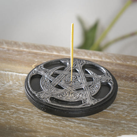 4.5" Triple Moon Stick Incense Burner - Magick Magick.com